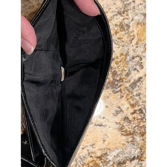 Vintage Salvatore Ferragamo Hook Bi Fold Wallet Black Pebbled Leather COA - Picture 7 of 11